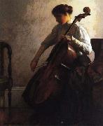 Joseph Decamp The Cellist Sweden oil painting artist
